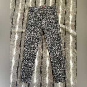 Spanx Womens Jeggings Size Small Snake Print Pockets Stretch Pull On Shaping